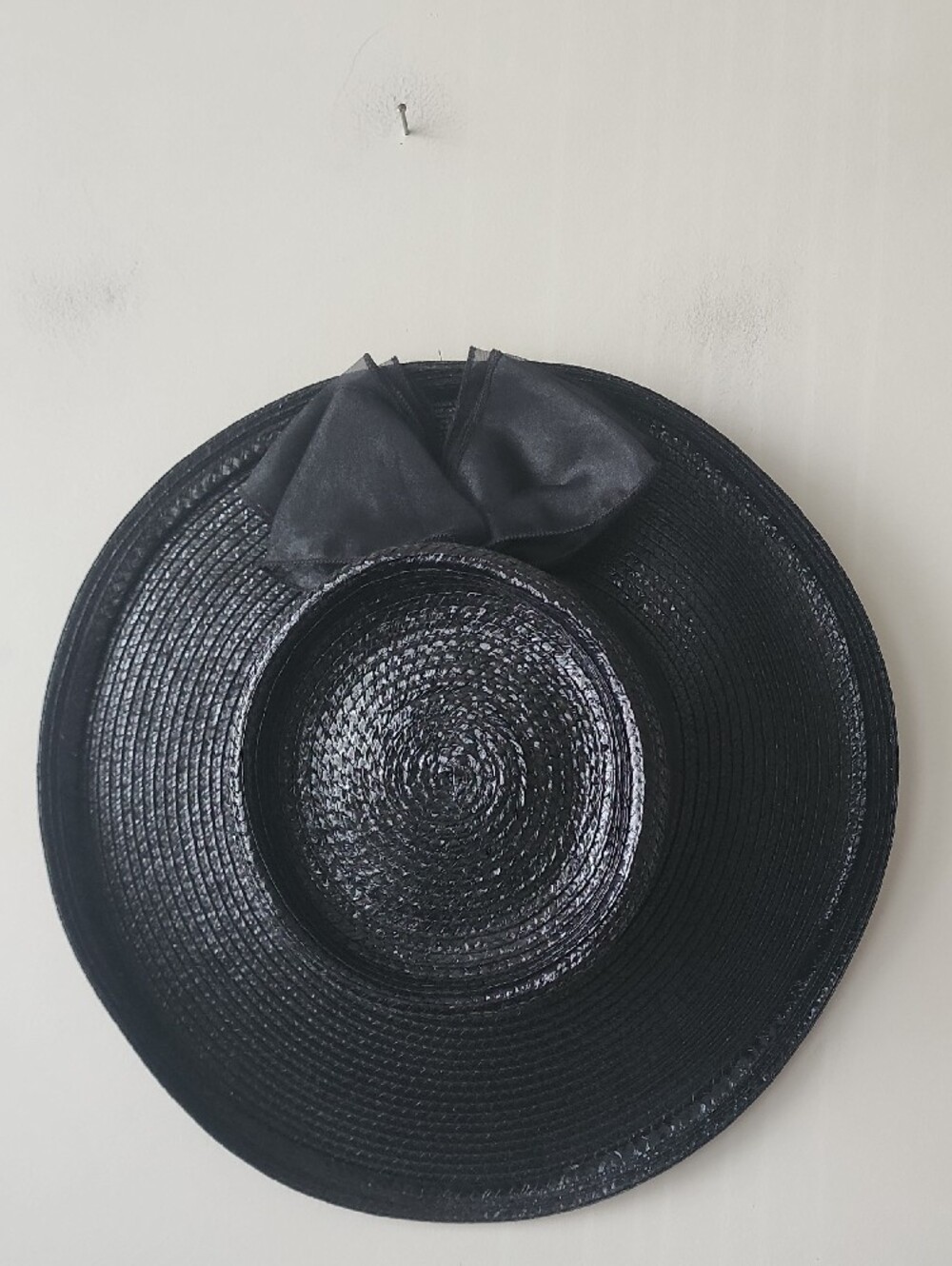 betmar Black Wide-Brim Straw Hat with Bow - Picture 8 of 16